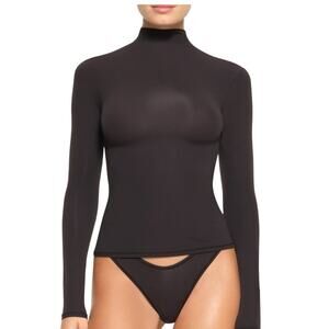 Skims Plus Size Stretch Turtleneck Size 2X Fits Every Body Onyx NWT Layering
